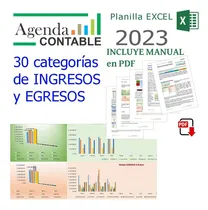 Comprar Agenda Contable 2023 Planilla Excel Categoría Personalizable