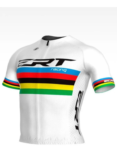 Imagem 1 de 8 de Camisa Ciclismo New Elite Ert Racing Campeao Mundial Branca