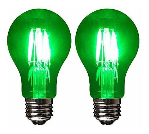 Focos Led - Sleeklighting Led 6watt Filament A19 Green Color