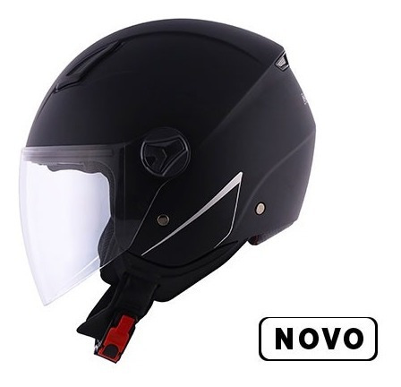 Capacete Aberto Norisk Orion Monocolor Preto Fosco Tam. 58