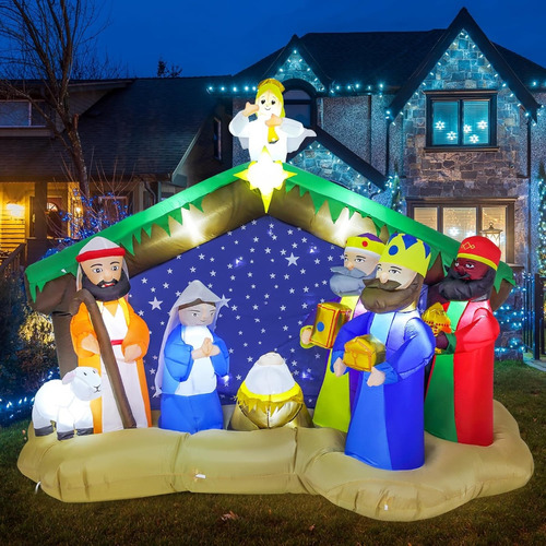 Inflable Navideño Nacimiento Reyes Magos Jesus Pesebre