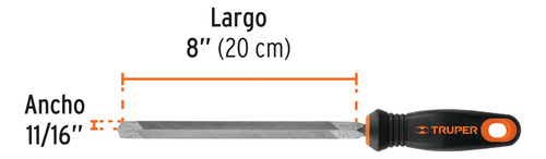 Lima Plana 8 Mango Confort Grip, Truper