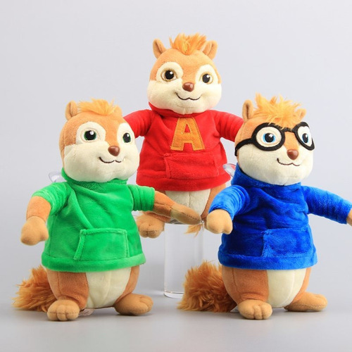 Mx1 3 Unids/lote Alvin Y Las Ardillas De Peluche Juguetes