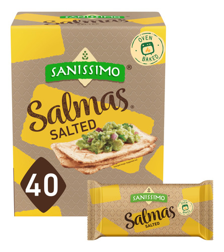 Sanissimo Salmas Saladas, 40 Paquetes De 3 Galletas, Galleta
