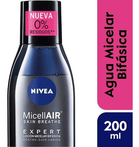 Nivea Facial Agua Micelar Micellair Expert Bifas O2 De 200ml