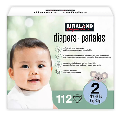 Caja De Pañal Kirkland Signature Etapa 2 Unisex 112 Piezas Género Sin Género