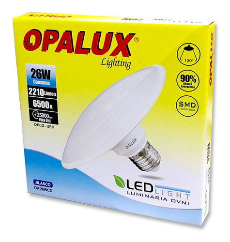 Luminaria Led Opalux 26w Luz Fria