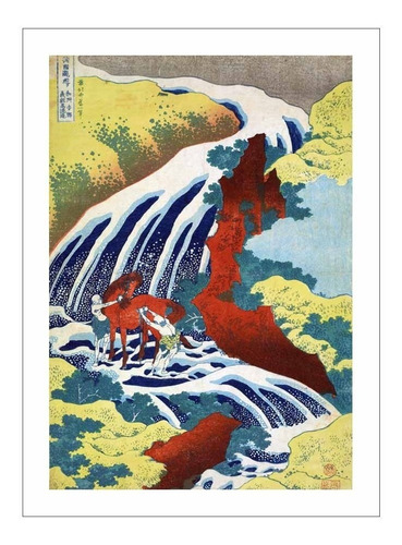 Lamina Fine Art Yoshitsune Falls Hokusai 39x56 M Y C 