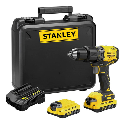 Parafusadeira Furadeira 13mm 2 Baterias 20v E Maleta Stanley