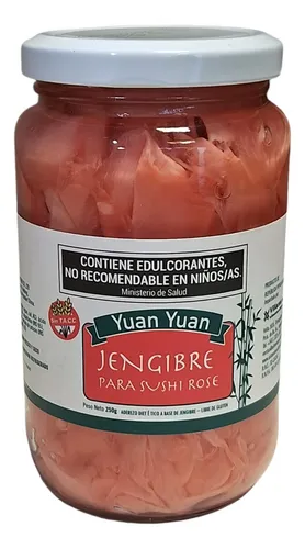 comprar Jengibre Para Sushi Rosa En Laminas Gari 250g Yuan Yuan