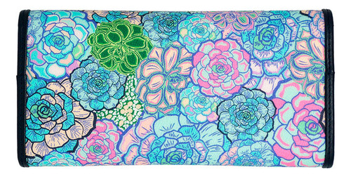 Cartera Bolsillo Suculentas Jardín Botánico Color Aquacbovcjb