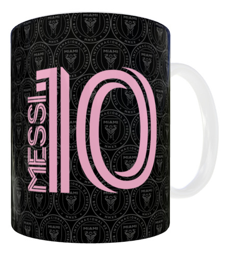 Taza Messi: Inter De Miami 11oz/325ml Negro Inter Miami Messi 2