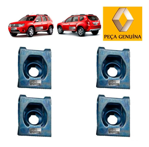 Kit Porca Chapa Fixaçao Parabarro Duster 12 A 15 7703046143