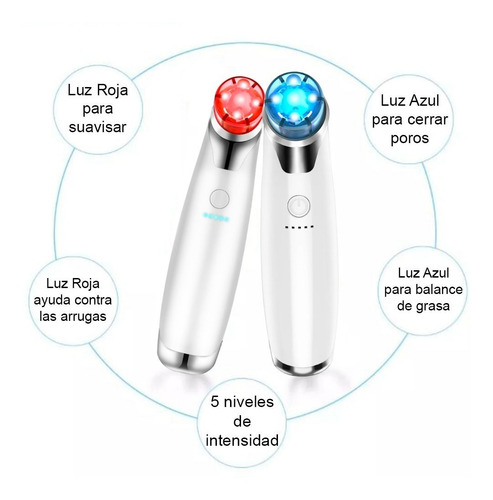 Removedor Vak 356 Puntos Negros Espinillas Fototerapia Acne