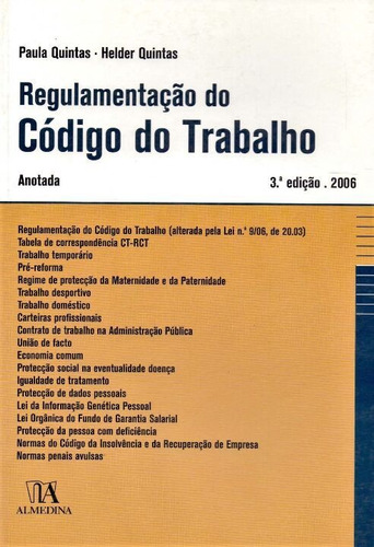 Regulamentacao Do Codigo Do Trabalho - 03ed/06