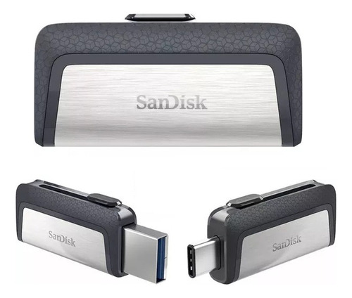 Memoria Usb Sandisk Extreme Dual Otg Tipoc Pendrive 128/256g Plateado 256gb