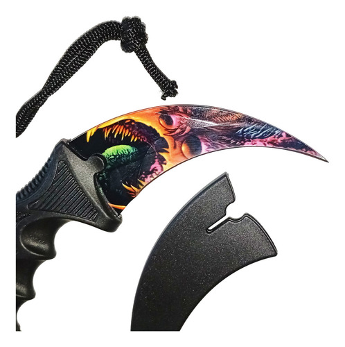 Cuchillo Karambit Hyperbestia Tactico Tornasolada Navaja Color Negro