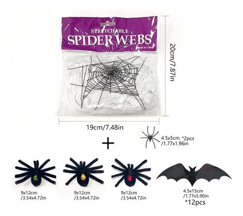 Decoraciones De Halloween Con Telarañas Araña Falsa De Hallo