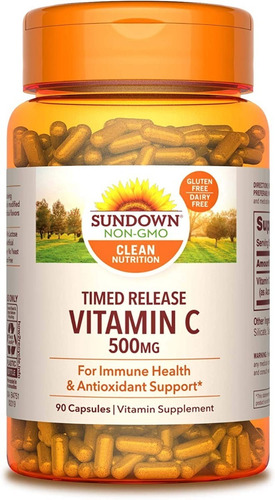 Sundown Vitamina C Antioxidante Apoya Sist Inmunologico 500m