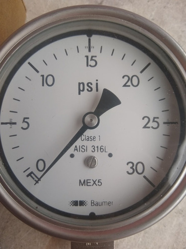 Manómetro Baúmer Mex5 De 30psi 