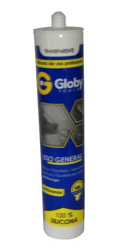 Silicón Transparente Antihongos En Cartucho Globy 280g