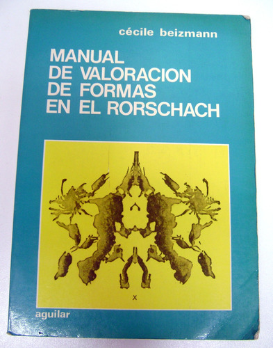 Manual De Valoracion De Formas En Rorschach Beizmann Boedo