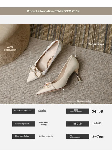 Zapatos De Boda Con Cuentas De Perlas Para Mujer, Tacón Bajo