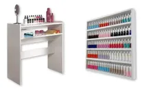 Comprar Mesa Escritorio Manicura Con Estante Expositor De Esmaltes