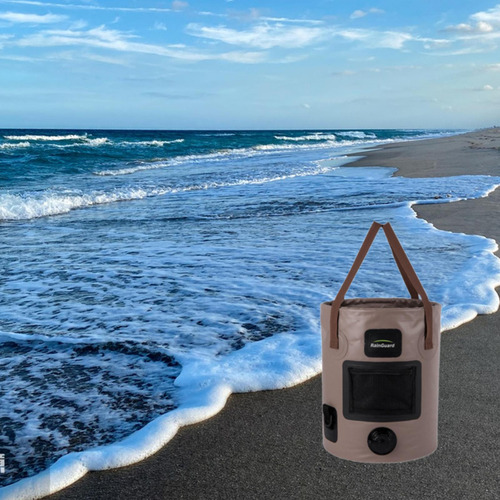 Cubo De Agua Plegable, Contenedor De Agua De 25 L, Marrón