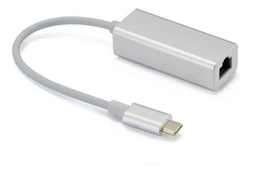 Adaptador Tipo C Usb-c A Rj45 Ethernet Color Silver