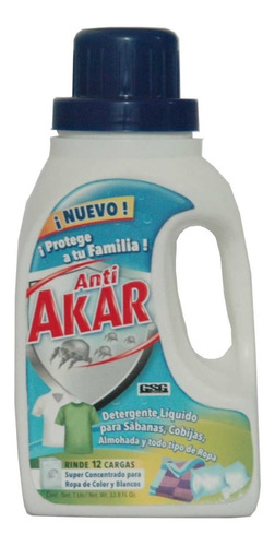 Anti Akar Detergente 1 Lt Anti Acaros 12 Cargas