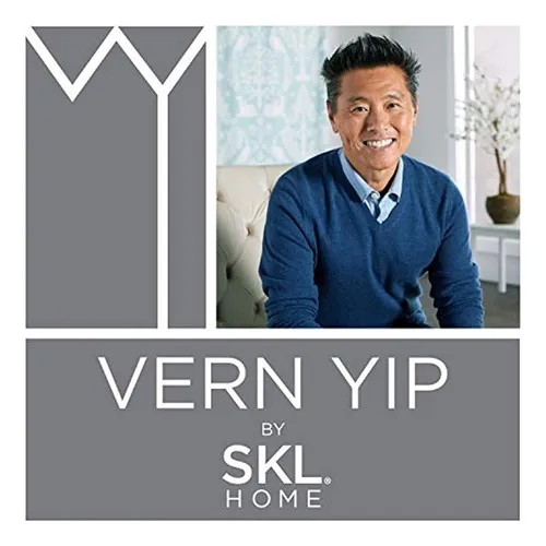 Skl Home Vern Yip Vaso De Celosía De Bambú, Blanco