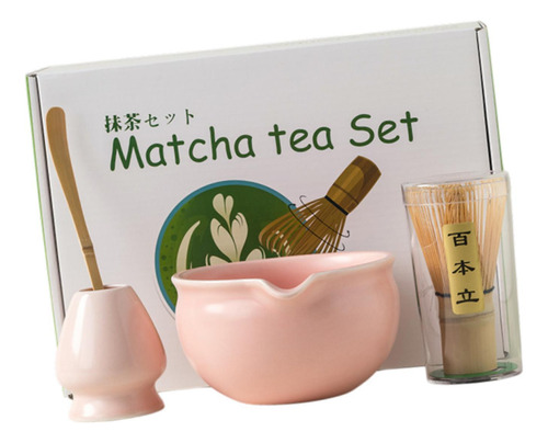 4x Matcha Set De Té Japonesa Moderna Elegante Hecha A Rosa