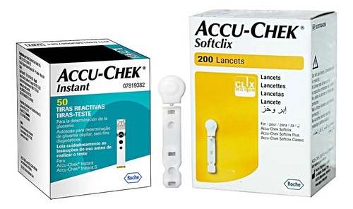 Tiras Reactivas Accuchek Instant X 50  + 200 Lancetas