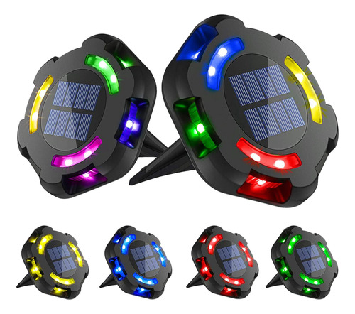 Paquete De 6 Luces Solares De Suelo, 12 Luces Solares Led, M