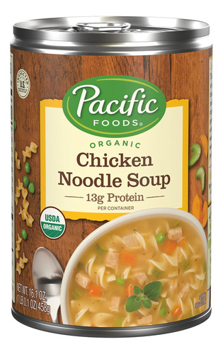 Pacific Foods Sopa Organica De Fideos De Pollo, 16.1 Onzas