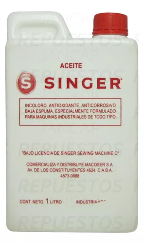 Aceite Para Maquina De Coser Singer 1 Litro