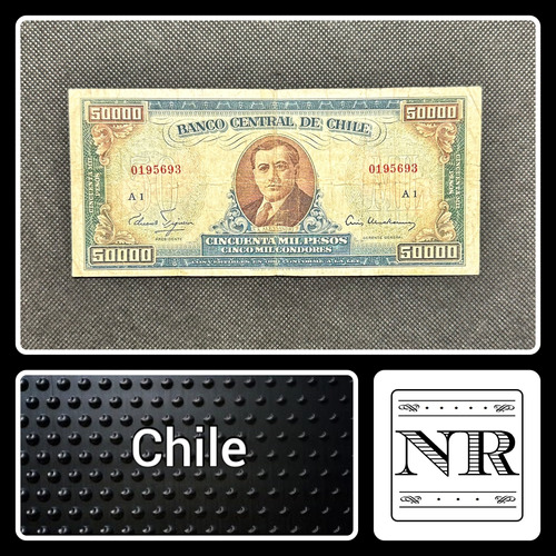 Chile - 50000 Pesos- Año 1959 - P #123 - Figueroa Mackenna