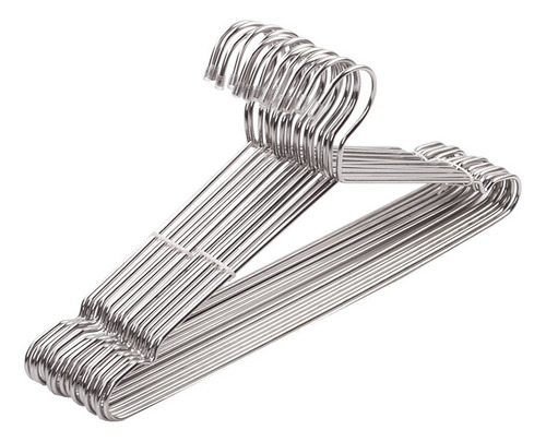 Kit 20 Cabide Cava Adulto Resistente Aço Cromado Atacado