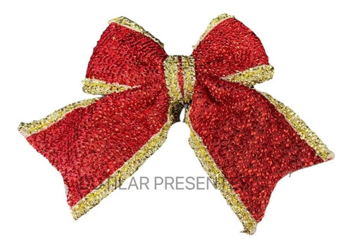 Imagem 2 de 2 de Kit 6 Laço De Natal Enfeite Para Árvore Decorativo 15x13cm