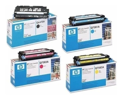 Toner Hp 503a Q7581a Q7582a Q7583a Q6470a Series 3800 