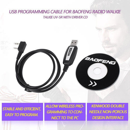 Imagen 3 de 10 de Nuevo, Cable De Programación Usb Para Baofeng Radio Walkie T