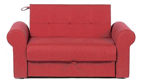 Sofá Cama Color Living Jazmin Chenille Rojo