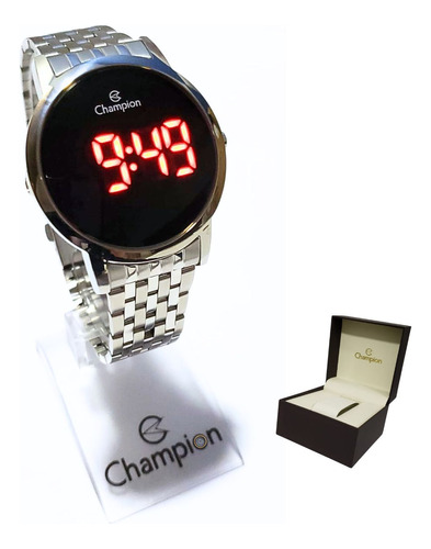 Relógio Champion Feminino Led Digital Prateado Ch40099t