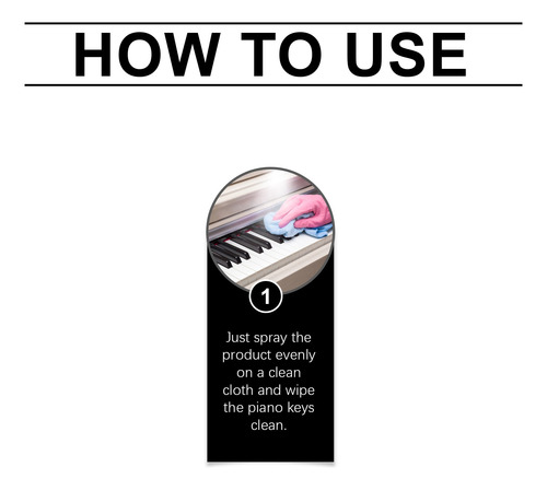 Agente De Limpeza H Piano Keys Para Remover Manchas E Proteç