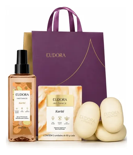 Eudora Instance Karité Kit (spray Corporal + Sab) C/ Sacola