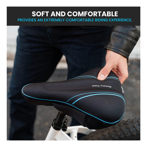 X Cubierta De Asiento De Bicicleta De Ala Memoria Acolchada