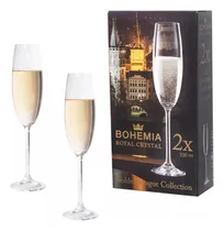 Comprar Copa Champagne Cristal Bohemia 230ml Set X6 Unidades