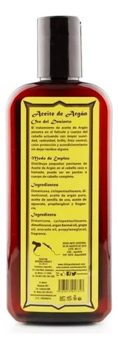 Aceite De Argan Oro Del Desierto 250 Ml