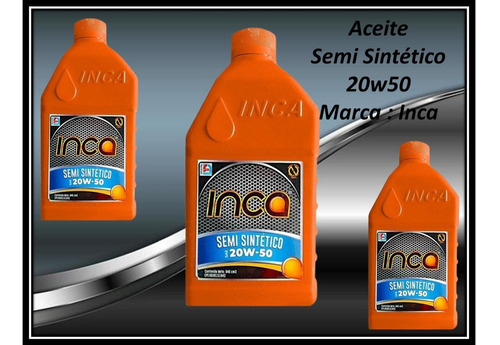 Aceite De Motor Semisintético 20w50 Marca Inca